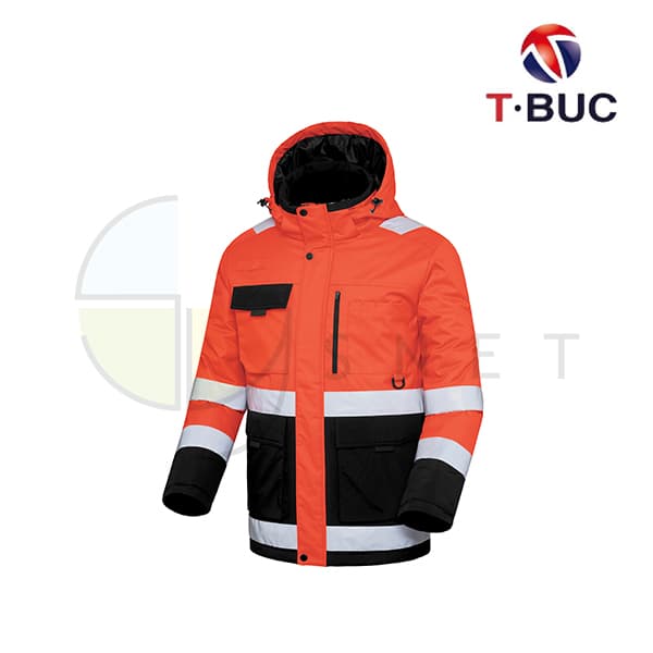TBS-5032J/상의/겨울/티뷰크/형광패딩상하복/마이크로패딩/유럽규격반사띠/F.오렌지/M~4XL