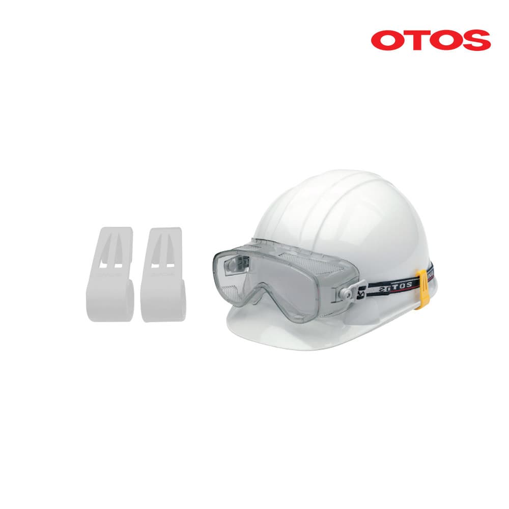 고글클립/A-6200/OTOS/빗물받이형안전모/흰색