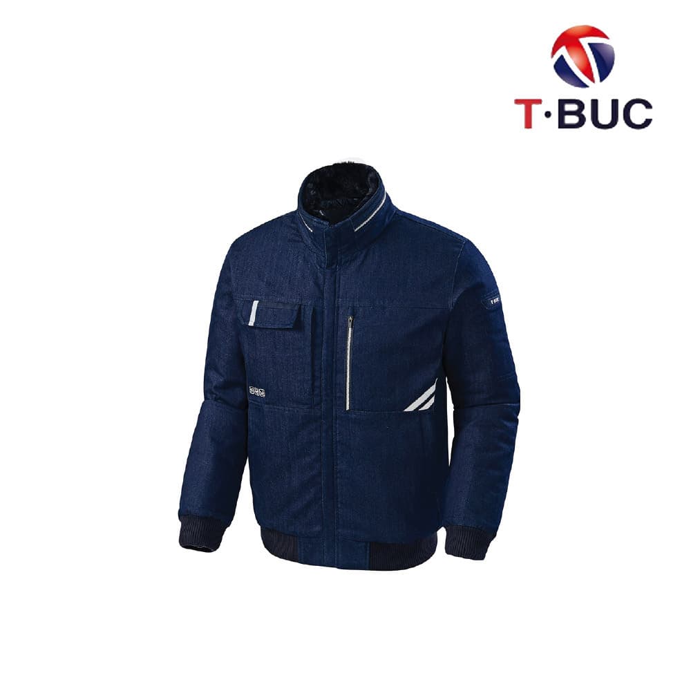 TB-475J/상의/겨울/티뷰크/동계청지점퍼/코튼81+폴리17+스판2/정전기+패딩+시보리/YKK/인디고블루