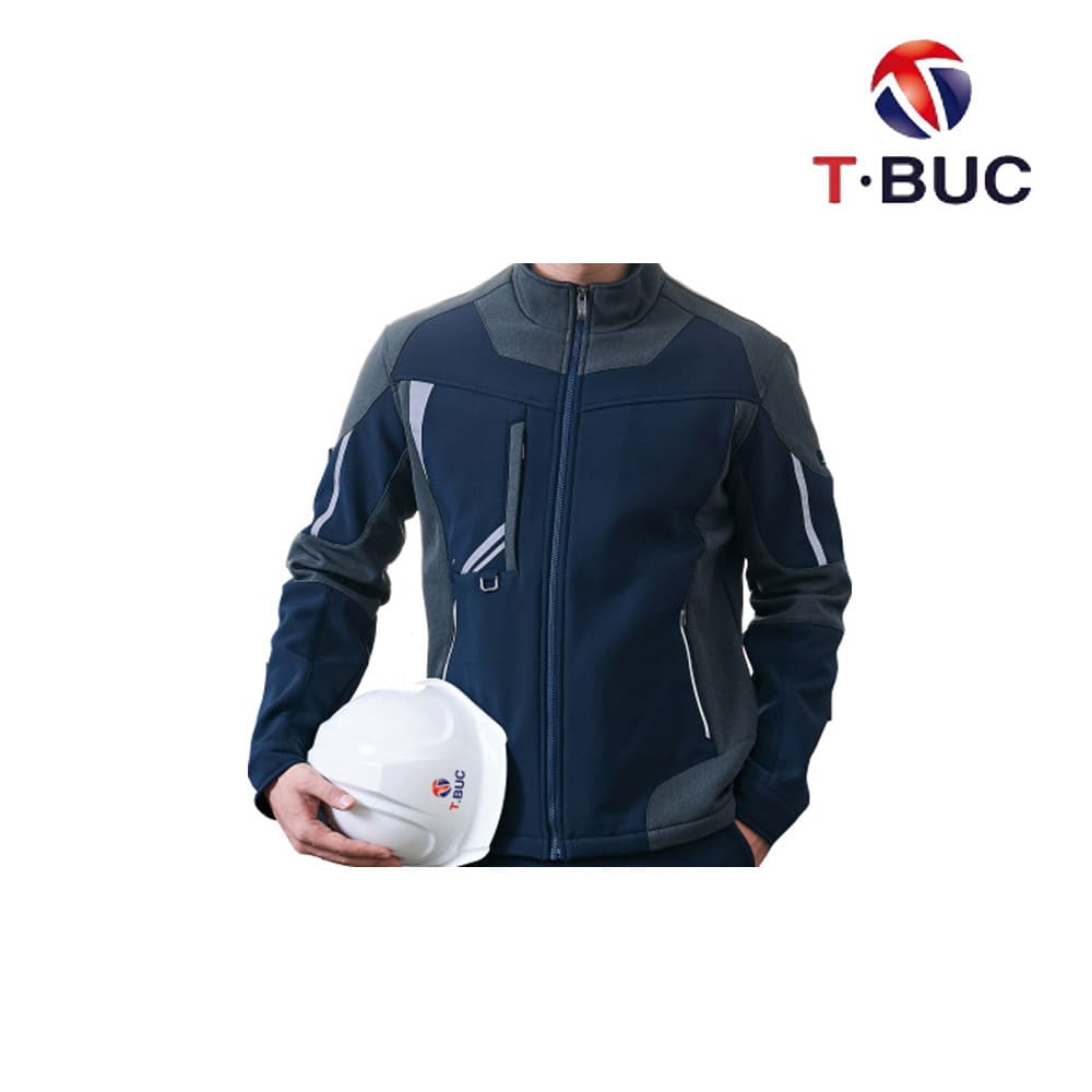 TB-473J/상의/겨울/티뷰크/본딩작업복/폴리94+PU6/기모본딩/YKK지퍼/네이비&그레이