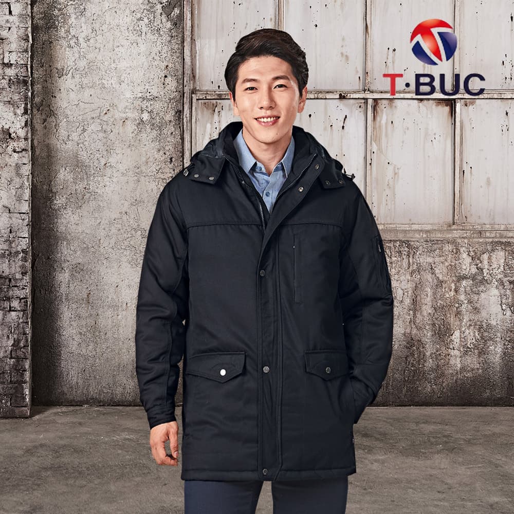 TB-817J/상의/겨울/TR개버딘하프코트/폴리65+레이온35/정전기차폐안감/YKK지퍼/블랙