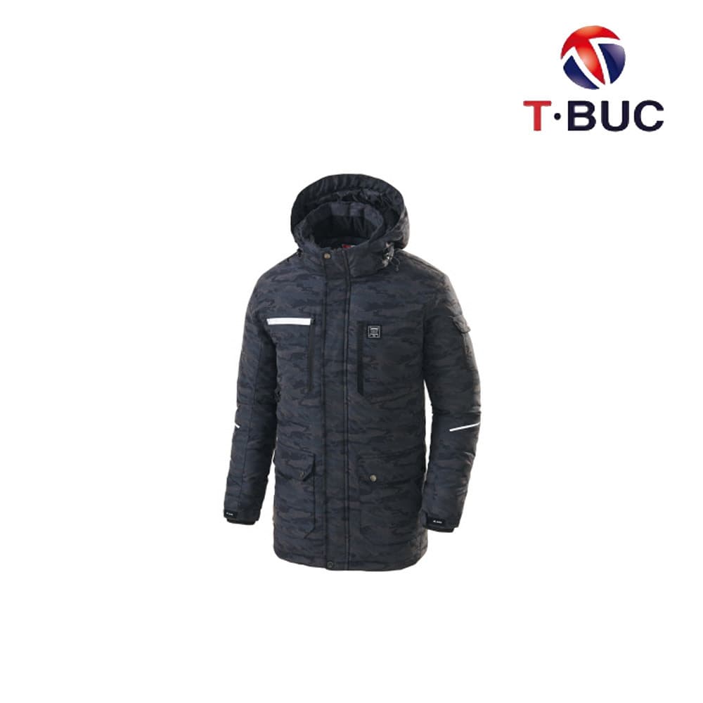 TB-618J/상의/겨울/티뷰크/웰론하프코트/폴리100/정전기차폐안감/후드탈부착/YKK투웨이지퍼/카키