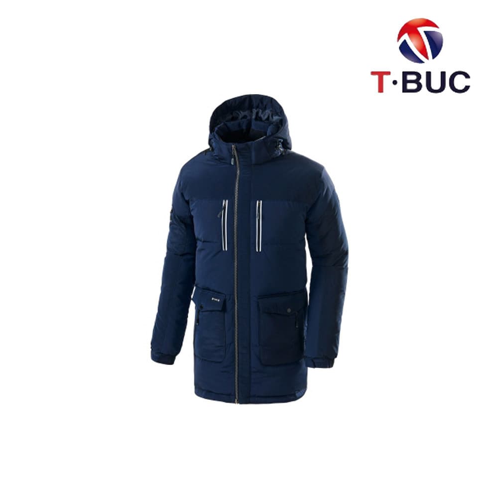 TB-617J/상의/겨울/티뷰크/웰론하프코트/폴리100/정전기차폐안감/후드탈부착/YKK투웨이지퍼/네이비