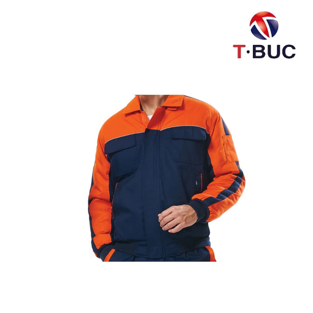 TB-771J/상의/겨울/티뷰크/패딩작업복/폴리65+코튼35/네이비&오렌지