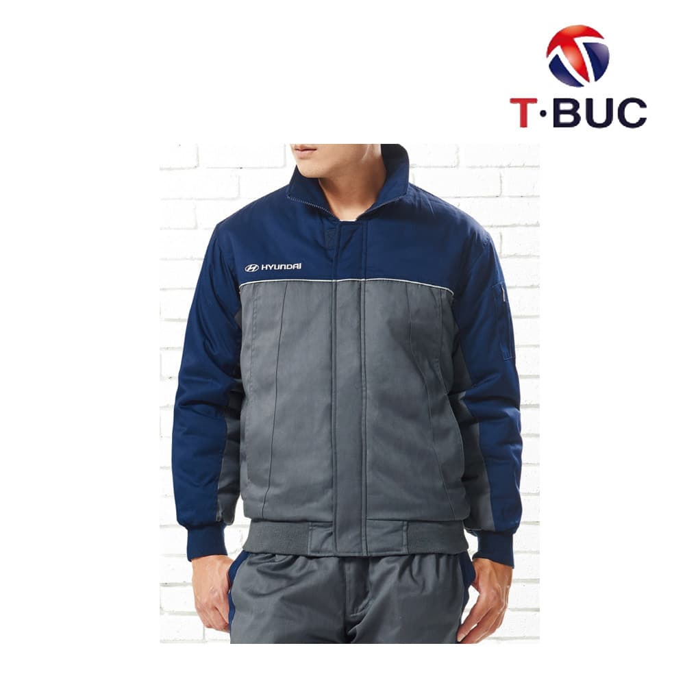 TB-766J/상의/현대자동차/겨울/티뷰크/TC작업복/폴리65+코튼35/네이비&그레이